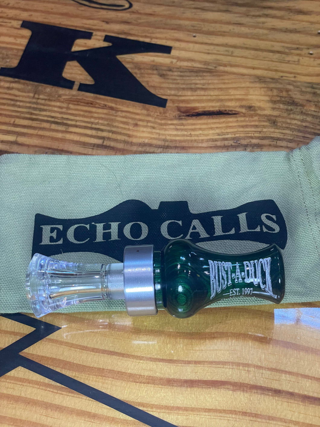 Echo Diamondwood / PolyCarbonate Duck Calls (Bust-A-Duck Logo Edition)